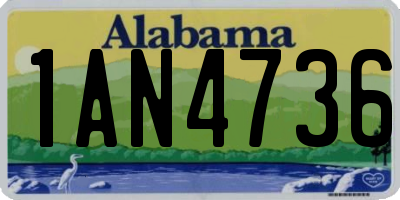 AL license plate 1AN4736