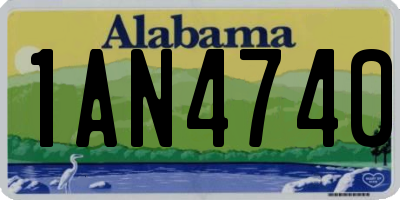 AL license plate 1AN4740