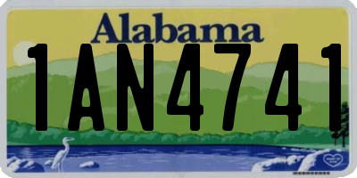 AL license plate 1AN4741