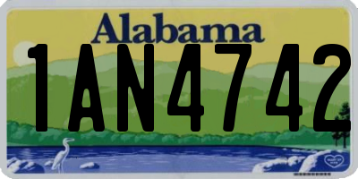 AL license plate 1AN4742