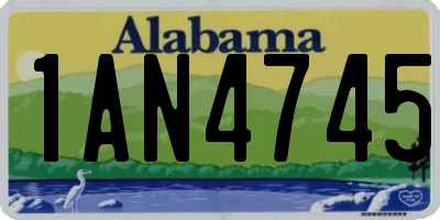 AL license plate 1AN4745