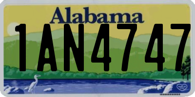 AL license plate 1AN4747