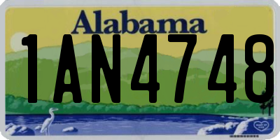 AL license plate 1AN4748