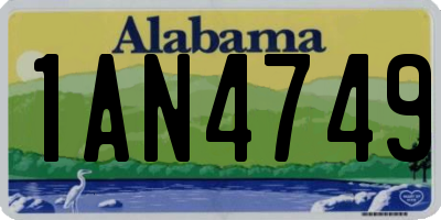 AL license plate 1AN4749