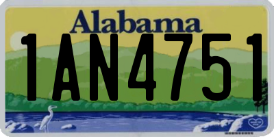 AL license plate 1AN4751