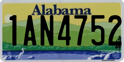 AL license plate 1AN4752
