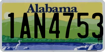 AL license plate 1AN4753