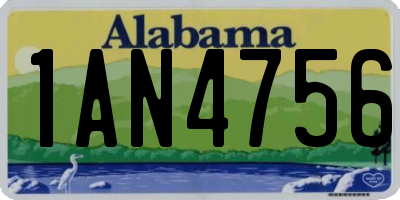 AL license plate 1AN4756