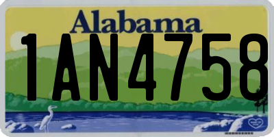 AL license plate 1AN4758
