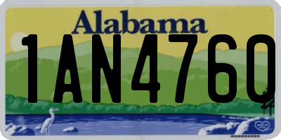 AL license plate 1AN4760