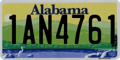 AL license plate 1AN4761