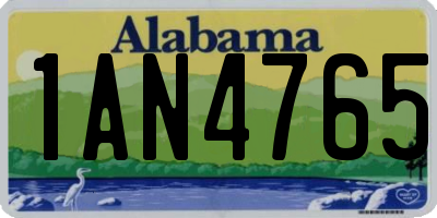 AL license plate 1AN4765