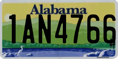 AL license plate 1AN4766
