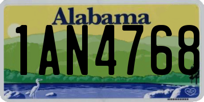AL license plate 1AN4768