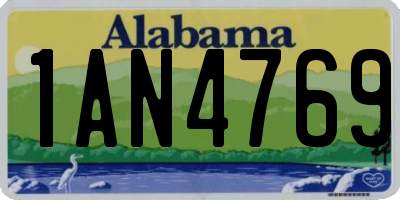 AL license plate 1AN4769