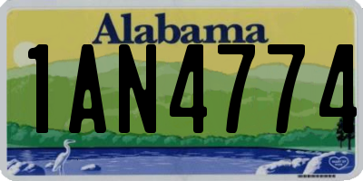 AL license plate 1AN4774
