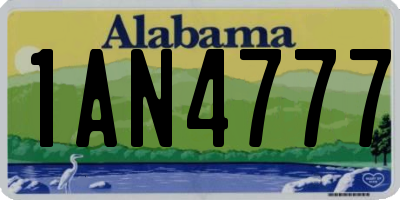 AL license plate 1AN4777