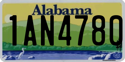 AL license plate 1AN4780