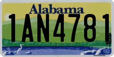 AL license plate 1AN4781