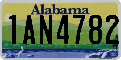 AL license plate 1AN4782