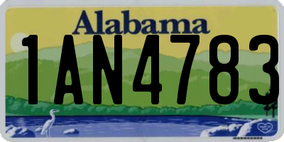 AL license plate 1AN4783