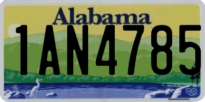 AL license plate 1AN4785