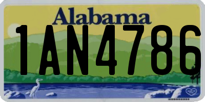 AL license plate 1AN4786