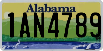 AL license plate 1AN4789