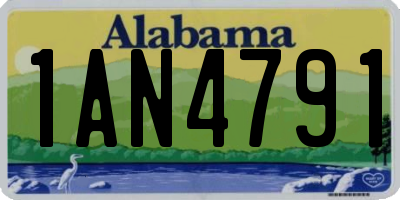 AL license plate 1AN4791