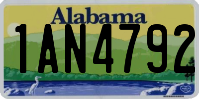 AL license plate 1AN4792
