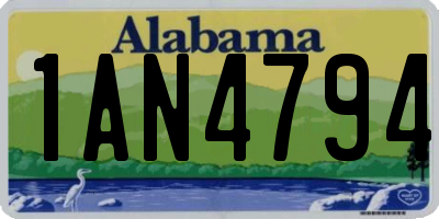 AL license plate 1AN4794