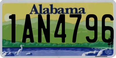 AL license plate 1AN4796