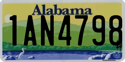 AL license plate 1AN4798