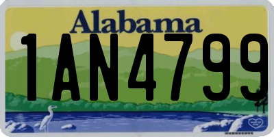 AL license plate 1AN4799
