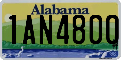 AL license plate 1AN4800