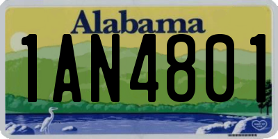 AL license plate 1AN4801