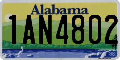 AL license plate 1AN4802