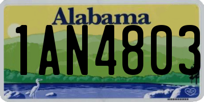 AL license plate 1AN4803