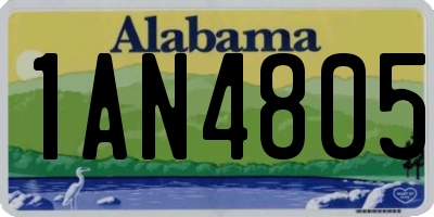 AL license plate 1AN4805