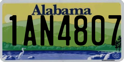 AL license plate 1AN4807