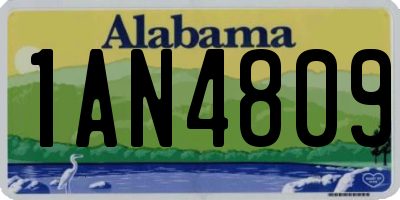 AL license plate 1AN4809