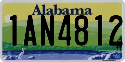 AL license plate 1AN4812