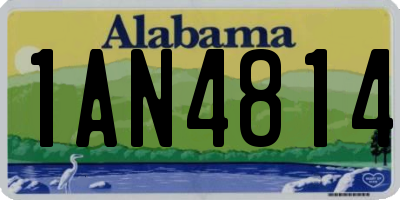 AL license plate 1AN4814