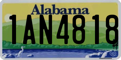 AL license plate 1AN4818