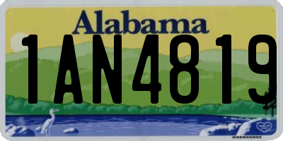 AL license plate 1AN4819