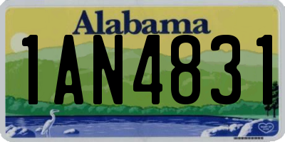 AL license plate 1AN4831