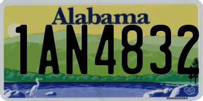 AL license plate 1AN4832