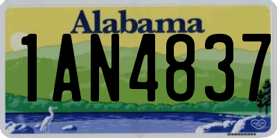 AL license plate 1AN4837