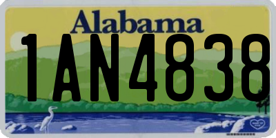 AL license plate 1AN4838