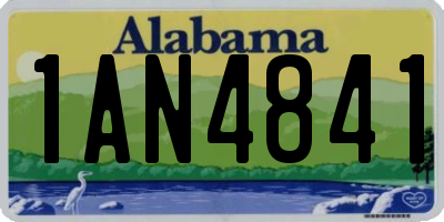 AL license plate 1AN4841